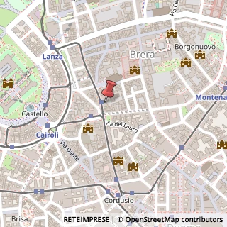 Mappa Via Ponte Vetero, 10, 20121 Milano, Milano (Lombardia)