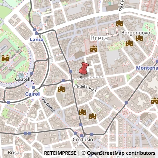 Mappa Via dell'Orso,  9, 20121 Milano, Milano (Lombardia)