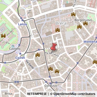 Mappa Via del lauro 14, 20121 Milano, Milano (Lombardia)