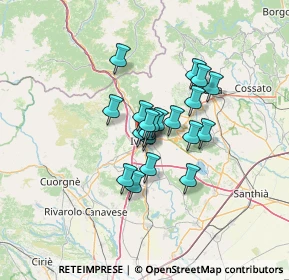 Mappa Via Monte Brogliero, 10015 Ivrea TO, Italia (8.3785)