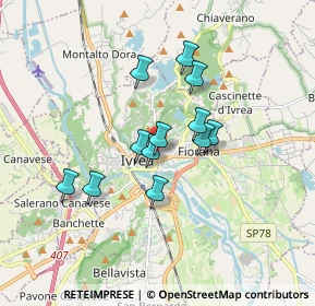 Mappa Via Monte Brogliero, 10015 Ivrea TO, Italia (1.31583)