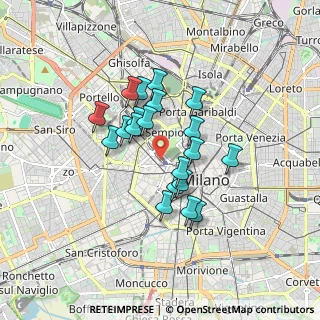 Mappa Via G. Leopardi, 20123 Milano MI, Italia (1.335)