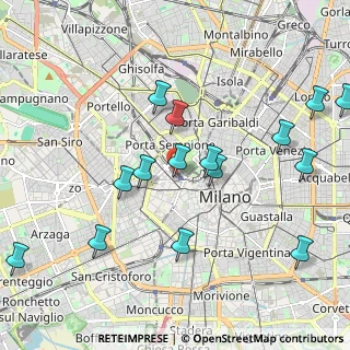 Mappa Via G. Leopardi, 20123 Milano MI, Italia (2.25133)