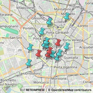 Mappa Via G. Leopardi, 20123 Milano MI, Italia (1.30667)