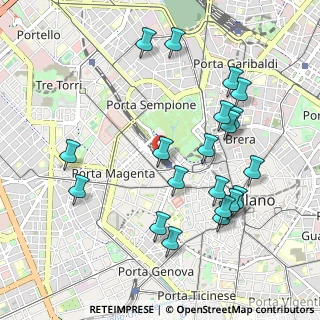 Mappa Via G. Leopardi, 20123 Milano MI, Italia (1.062)