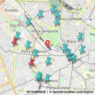 Mappa Via G. Leopardi, 20123 Milano MI, Italia (1.2665)