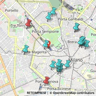 Mappa Via G. Leopardi, 20123 Milano MI, Italia (1.256)