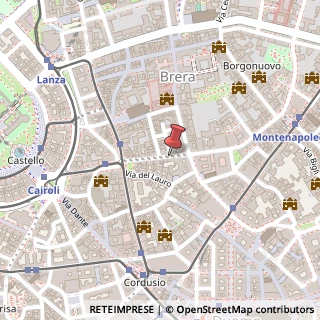 Mappa Via dell'Orso,  4, 20121 Milano, Milano (Lombardia)