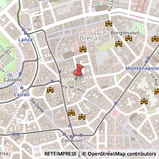 Mappa Via dell'Orso, 7A, 20121 Milano, Milano (Lombardia)