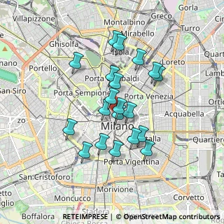 Mappa Via Ciovassino, 20121 Milano MI, Italia (1.4775)