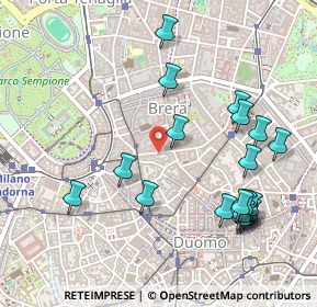 Mappa Via dell'Orso, 20121 Milano MI, Italia (0.565)