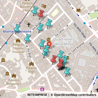 Mappa Via Monte Napoleone, 20121 Milano MI, Italia (0.122)