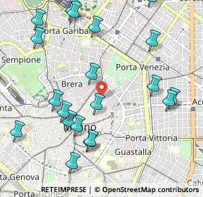 Mappa Via Monte Napoleone, 20121 Milano MI, Italia (1.2195)