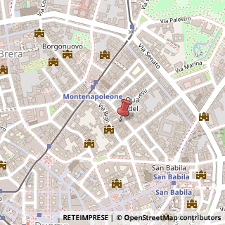 Mappa Via Monte Napoleone, 19, 20121 Milano, Milano (Lombardia)