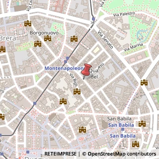 Mappa Via Monte Napoleone,  18, 20121 Milano, Milano (Lombardia)