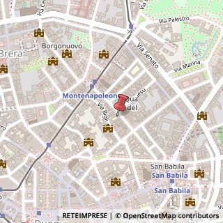 Mappa Via Monte Napoleone, 21, 20121 Milano, Milano (Lombardia)