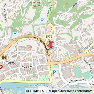 Mappa Via Circonvallazione, 28, 10015 Ivrea, Torino (Piemonte)
