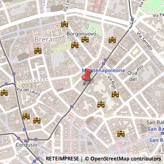 Mappa 9 Via Manzoni Alessandro, Milano, MI 20121, 20121 Milano MI, Italia, 20121 Milano, Milano (Lombardia)