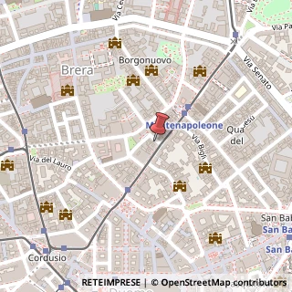 Mappa Via Andegari, 18, 20121 Milano, Milano (Lombardia)