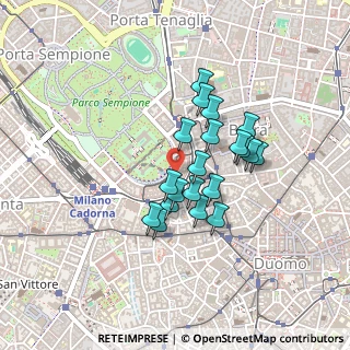 Mappa Foro Buonaparte, 20121 Milano MI, Italia (0.33)