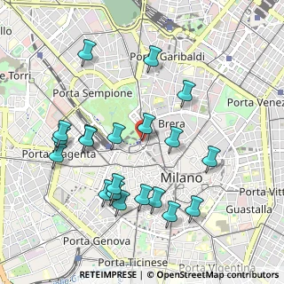 Mappa Foro Buonaparte, 20121 Milano MI, Italia (1.0295)