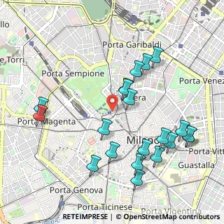 Mappa Foro Buonaparte, 20121 Milano MI, Italia (1.086)