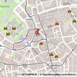Mappa Foro Buonaparte, 12, 20121 Milano, Milano (Lombardia)