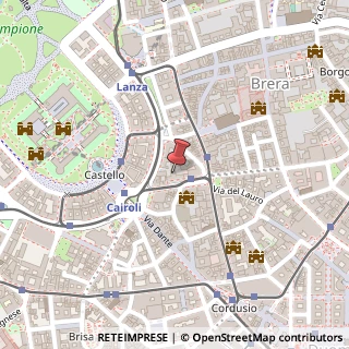 Mappa Via Cusani, 10, 20121 Milano, Milano (Lombardia)