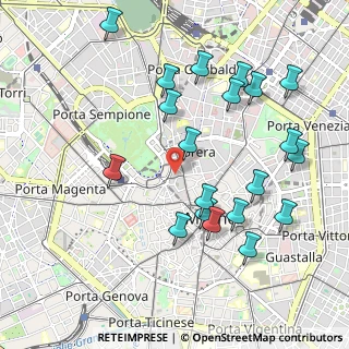 Mappa Via Cusani, 20121 Milano MI, Italia (1.079)