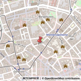 Mappa Via Andegari, 4, 20121 Milano, Milano (Lombardia)