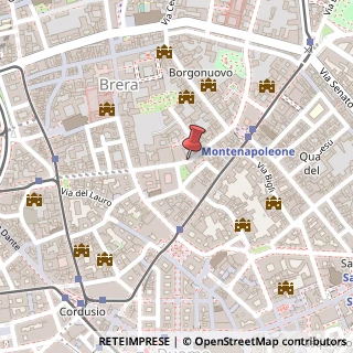 Mappa Via monte di pieta' 1/a, 20121 Milano, Milano (Lombardia)