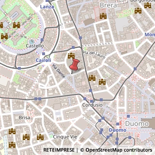 Mappa Via San Tomaso, 10, 20121 Milano, Milano (Lombardia)