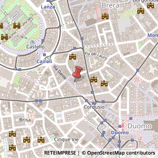 Mappa Via Rovello, 1 / n02, 20121 Milano, Milano (Lombardia)
