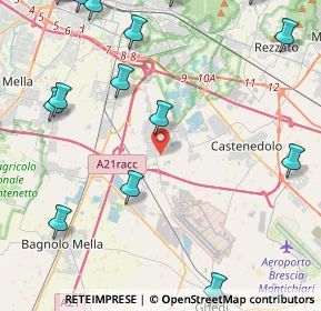 Mappa Via Sant'Angela Merici, 25010 Borgosatollo BS, Italia (6.5965)