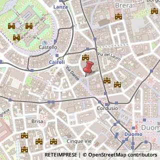 Mappa Via Rovello,  3, 20121 Milano, Milano (Lombardia)