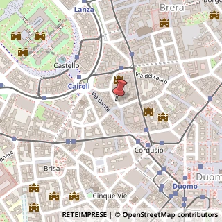 Mappa Via Rovello, 1, 20121 Milano, Milano (Lombardia)
