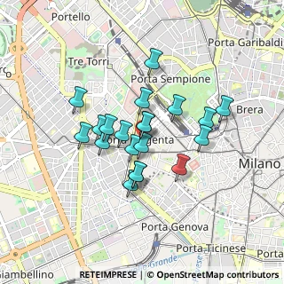 Mappa Via Enrico Toti, 20123 Milano MI, Italia (0.6595)