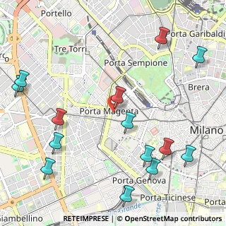Mappa Via Enrico Toti, 20123 Milano MI, Italia (1.38357)