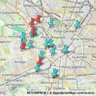 Mappa Via Enrico Toti, 20123 Milano MI, Italia (1.8695)