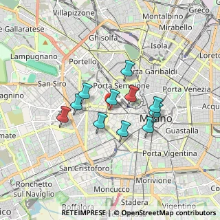 Mappa Via Enrico Toti, 20123 Milano MI, Italia (1.28818)
