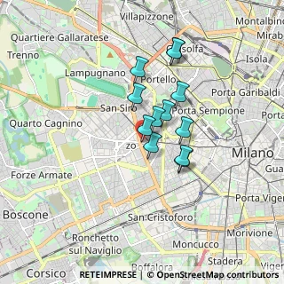 Mappa Via Parmigianino, 20149 Milano MI, Italia (1.23417)