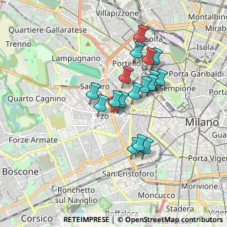 Mappa Via Parmigianino, 20149 Milano MI, Italia (1.41706)