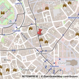 Mappa Via dei Bossi, 10, 20121 Milano, Milano (Lombardia)
