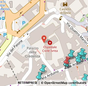 Mappa Piazza 10015, 10015 Ivrea TO, Italia (0.1145)