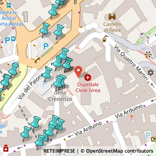 Mappa Piazza 10015, 10015 Ivrea TO, Italia (0.072)