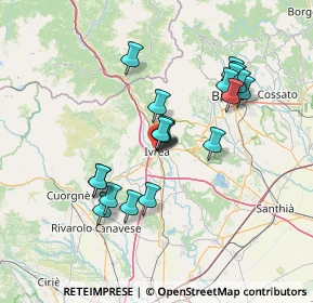 Mappa Piazza 10015, 10015 Ivrea TO, Italia (12.5335)