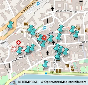 Mappa Via Peana, 10015 Ivrea TO, Italia (0.1085)