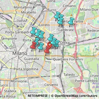 Mappa Via Gerolamo Turroni, 20129 Milano MI, Italia (1.39)