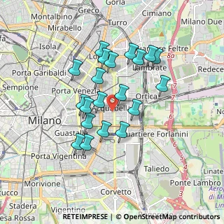 Mappa Via Gerolamo Turroni, 20129 Milano MI, Italia (1.515)