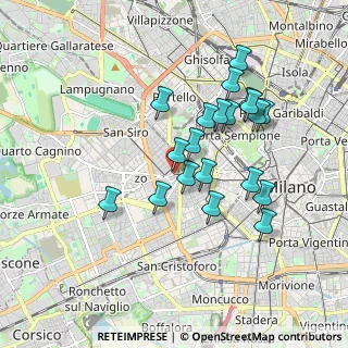 Mappa Via Cuneo, 20149 Milano MI, Italia (1.6345)